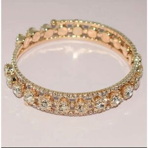 Gold Luxury Diamond Bangle Bracelet